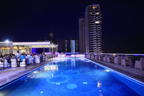 Rooftop at night